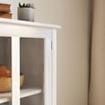 thumbnail image 5 of Llinc Store Buffet Storage Cabinet Sideboard with Double See Thru Doors, Bottom Drawer and Unique Bell Handle, 5 of 8
