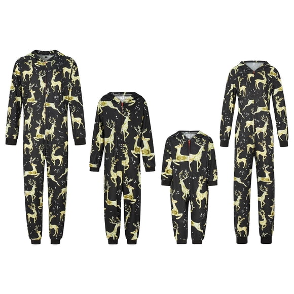 Conjunto de pijama navideño a juego para toda la familia de Fiomva, pijama navideño con diseño de árbol de Papá Noel para parejas y niños.