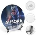 thumbnail image 4 of Ahsoka Tano Plato decorativo de porcelana fina (bone china), plato decorativo de cerámica para hogar, oficina, soporte de pared, platos decorativos para dormitorio - 6 pulgadas (15 cm), 4 of 6