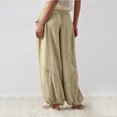 thumbnail image 4 of ZOELNIC Women's Wide Leg Baggy Pants Casual Drawstring Elastic Waist Lounge Pants with Pockets, 3XL, 4 of 6