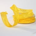 thumbnail image 2 of The Ribbon People Yellow Crinkled Satin Wired Craft Ribbon 1" x 54 Yards, 2 of 3