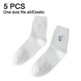 thumbnail image 2 of Women Cotton Socks, Soft Cotton Bootie Socks Women Above Ankle Crew Sock - Style 4, 2 of 6