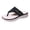 Black, variant on Orthopedic Wedge Flip Flops for Woman 2026 Beach Stylish Casual Comfortable Leather Memory Foam Cushioned Arch Support Walking Backless Sandals Summer White Size 8