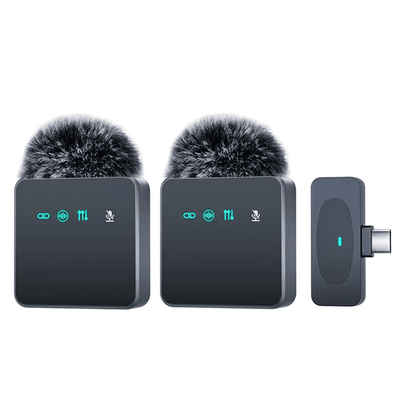 Professional Wireless Lavalier Microphone with Noise Reduction Recording Mute Function Smart Phone Portable Live MIC,B