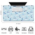 thumbnail image 5 of Long Mouse Pads for Desk,Light Blue Christmas Snowman Pattern Desk Mats on Top Of Desks, Desk Mouse Pad Extra Large with 3mm Non-Slip Base and Stitched Edge for Gaming,Office,Work,Home 47.3x23.6in, 5 of 5