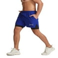 thumbnail image 3 of Men‘s 2 in 1 Workout Running Shorts Quick Dry Lightweight Gym Training Sport Short with Phone Pockets, 3 of 8