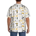 thumbnail image 3 of Fotbe Cartoon Color repair Tool Print Short Sleeve Button Down Shirts for Men Casual Summer Beach Wrinkle Free Shirt-4X-Large, 3 of 5