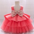 thumbnail image 6 of Fesfesfes 2 Piece Set Toddler Girls Dress Net Yarn Embroidery Rhinestone Bowknot Birthday Party Gown Long Dresses Headband Suit, 6 of 9