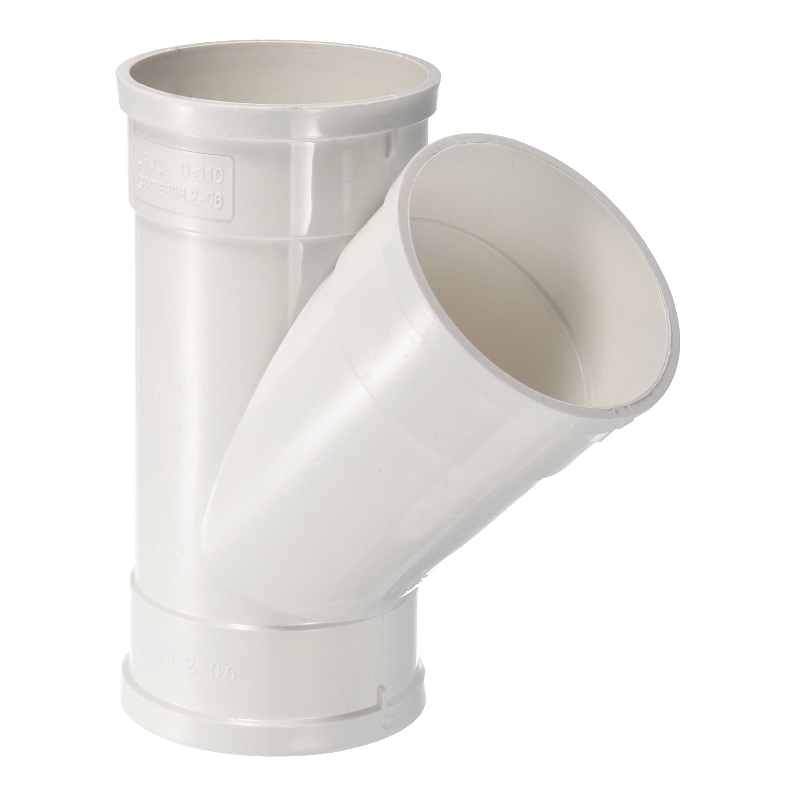 Uxcell Duct Hose Connector 3 Ways Wye Pipe Splitter, 4 Inch, White