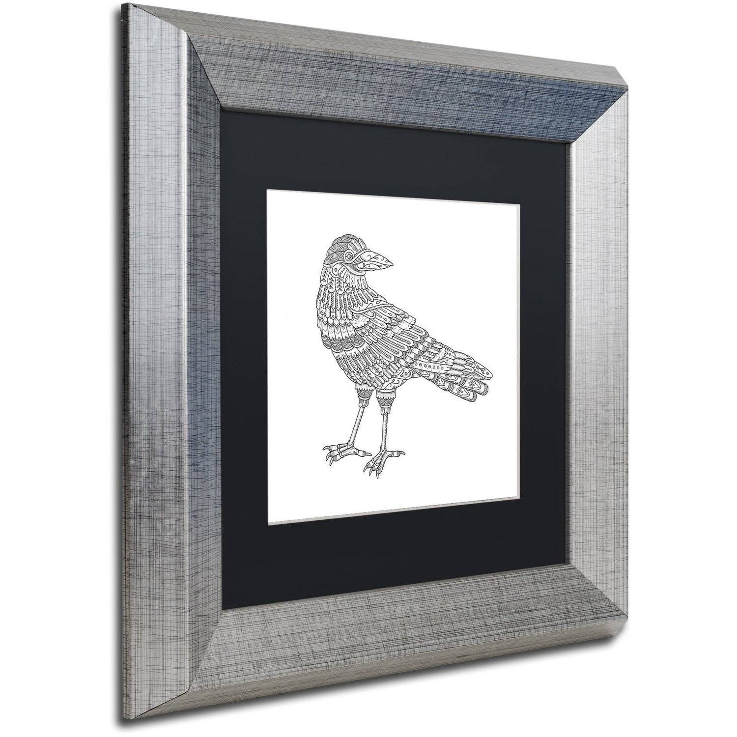 Trademark Fine Art 'Spirit Animals 7' Canvas Art by Filippo Cardu Black Matte, Silver Frame
