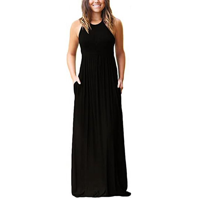 Robe Longue Décontractée Sans Manches d'Été pour Femmes