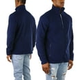 thumbnail image 4 of ToBeInStyle Men's Zip Up Long Sleeve High Collar Polar Fleece Jacket - Navy - X-Large, 4 of 7