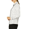 thumbnail image 4 of INSPIRE CHIC Chemise à Manches Longues Imprimée pour Femmes avec Passepoil et Boutons, 4 of 7