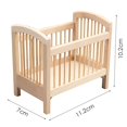 thumbnail image 4 of Dormitorio en Miniatura Cama 1:12 Accesorios para Muebles , Beige, 11,2 cm x 7 cm x 10,2 cm Hugo Cama infantil para muñecas, 4 of 8
