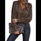 thumbnail image 2 of Camisas de Larga para Mujer, Blusas de Encaje con Cuello en V, Blusas Informales de Negocios, Conjuntos de Moda de Otoño, Ropa Marrón Oscuro L, 2 of 7