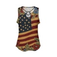 thumbnail image 6 of Jsaierl Womens Independence Day Tank Tops Casual Patriotic American Flag Print Tees Elegant Sleeveless T Shirts Cami Flowy Crew Neck Tanks S-XXXL, 6 of 6