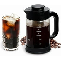 COOK WITH COLOR Cold Brew & Tea Maker, Glass Coffee Pot with Filter, Black