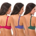 thumbnail image 2 of Curve Muse Women's Plus Size Unlined Minimizer Underwire Full Figure Bra-3Pack-Purple,Sage Green,Ash rose-40C, 2 of 6