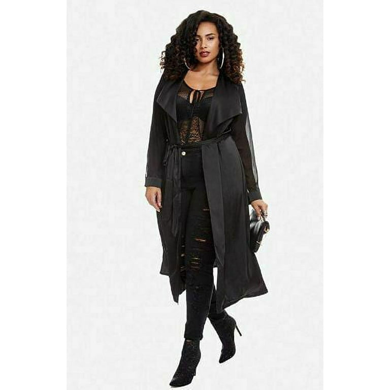 Plus size store satin duster