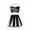 Black, variant on Mercatoo Kids Girls Cheerleader Dress Outfit School Sleeveless Crop Shirts Pleated Dress Set Performance Dance Dresses Outfit