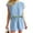 Blue, variant on Njoeus Tow Piece Sets for Women Color Block Summer Outfits Short Sleeve Top with Shorts Women Sweatsuit Workout Set Casual Tracksuits S-XXL On Clearance