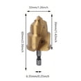 thumbnail image 2 of Pipe Reaming Drill Bits, PVC Pipe Reamer Hexagon Shank Drill Bits, Pipe Reamer Tool, Water Pipe Drill Tools for Metal, Copper, Aluminum, Iron, 2 of 9