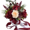 thumbnail image 1 of Bride wedding bouquet - red diameter about 26cm high about 25m, 1 of 11