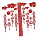 thumbnail image 2 of Adorno colgante rojo del año lunar, carácter chino Fu, decoración de techo de fieltro para Estilo D, 2 of 6