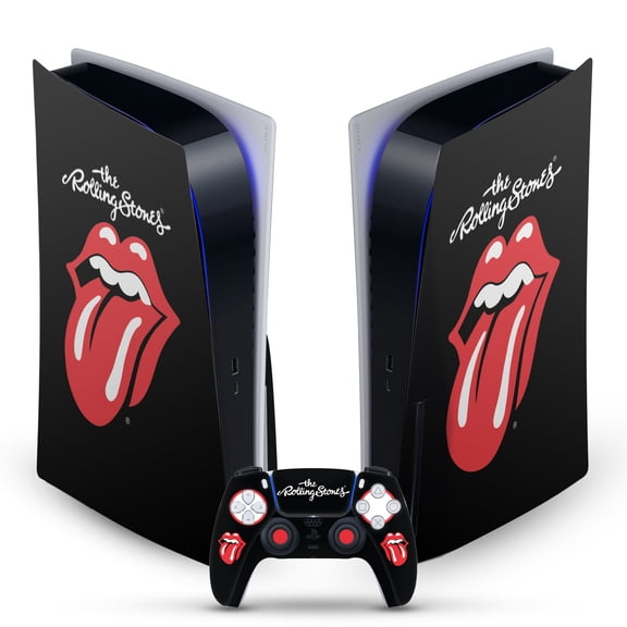 Head Case Designs Officially Licensed The Rolling Stones Art Classic Tongue Logo Vinyl Sticker Skin Decal Cover Compatible with Sony PS5 Disc Edition Bundle