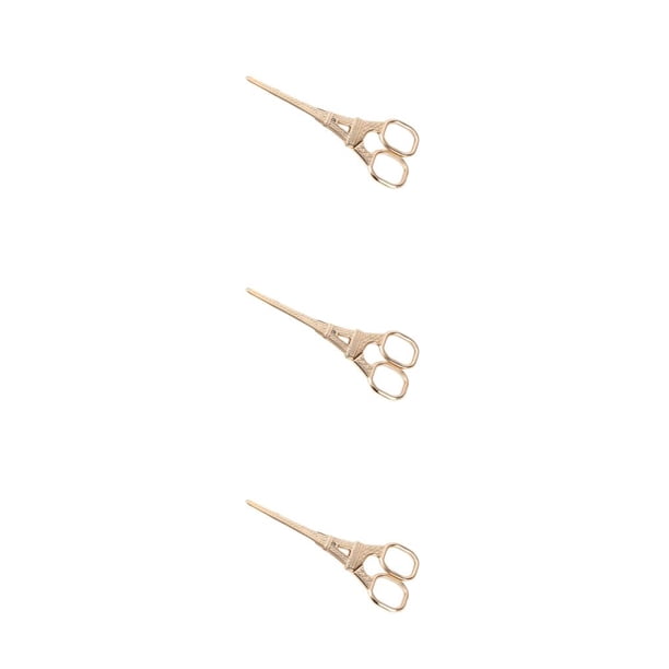 Riwesomey Tijeras de costura de moda y duraderas para bordado y costura, tijeras fáciles de bordar, torres, tijera dorada Type1 NO1
