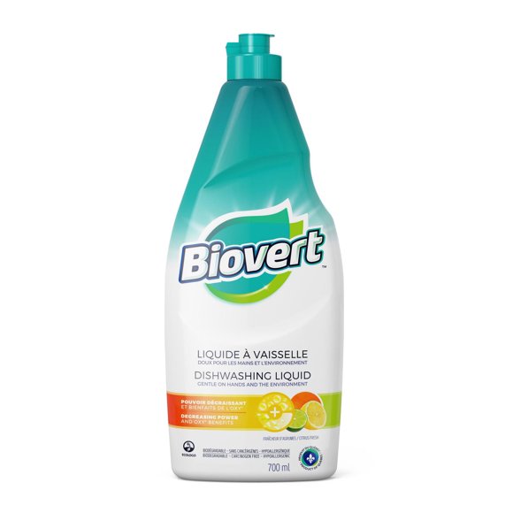 BIOVERT Liquide Vaisselle Agrumes Certifié Ecologo