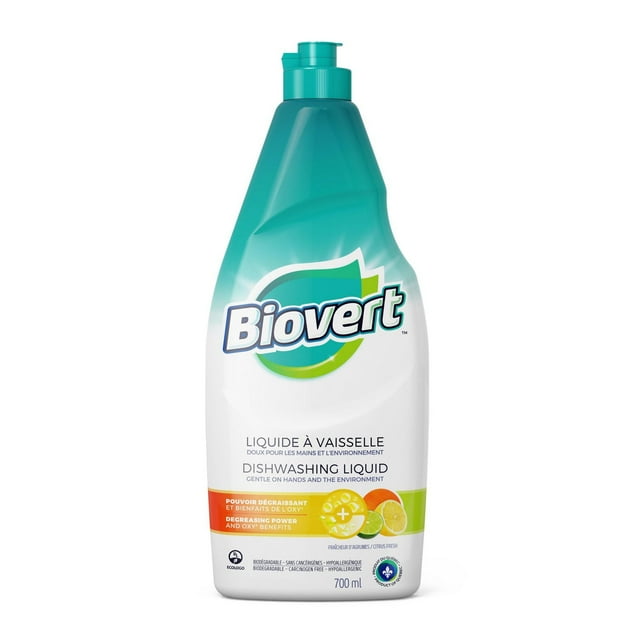 BIOVERT Citrus Dishwashing Liquid Ecologo Certified