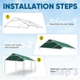 thumbnail image 6 of Quictent 10x20 ft Heavy Duty Carport Outdoor Garage Shelter Reinforced Structure, No Sidewall - Green, 6 of 7