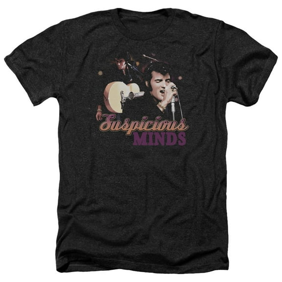 Elvis Presley - Suspicious Minds - Heather Short Sleeve Shirt - X-Large