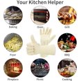 thumbnail image 5 of 1 Pair Barbecue Gloves Heat Resistant Glove Universal Size Grill - Kitchen Gloves Withstands Oven Gloves for BBQ, Grill, Baking, Fireplace, Welding Gl, 5 of 5