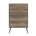 thumbnail image 3 of Allora Modern 4-Drawer Laminated Composite Wood Chest in Drifted Gray, 3 of 9