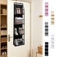 thumbnail image 7 of 4-Shelf Over The Door Hanging Pantry Organizer, Behind The Door Storage Organizer, with Clear Plastic Pockets, for Bedrooms, Closets, Bathrooms, Small Apartments, College Dorms, 7 of 7