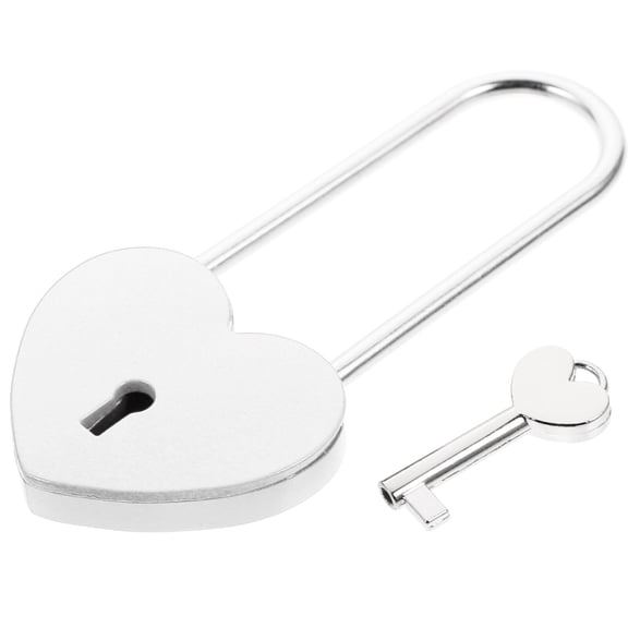 BRIGHTFUFU Heart Shaped Lock Zinc Alloy 1Pc 3.94X1.77X0.31In
