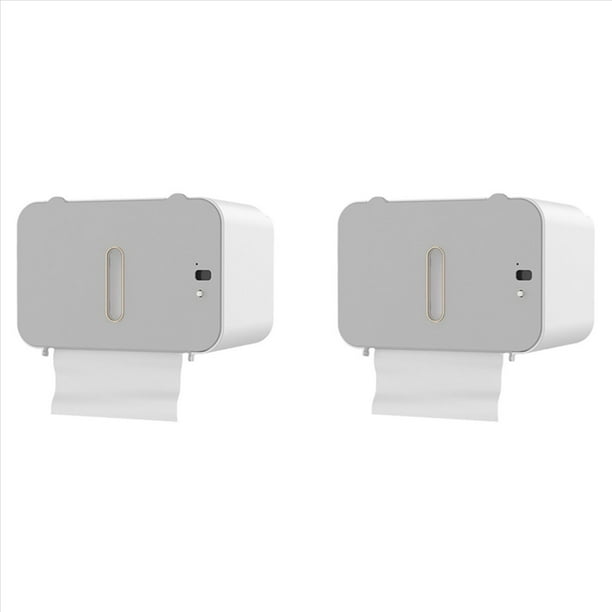 2X Soporte de Papel Higiénico Inductivo Dispensador Automático de Papel Soporte de Papel Higiénico Soporte de Papel Higiénico Montado en la Pared Baño