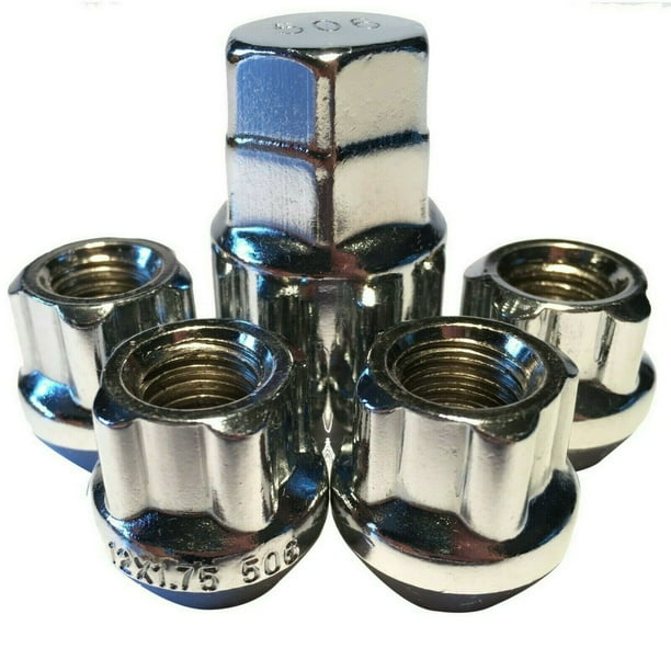 4 Wheel Locks/Locking Lug Nuts 12x1.75 Open End Cone Seat 3/4 & 13/16