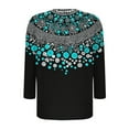 thumbnail image 4 of Xdegoge Orders Placed Long Sleeve Shirts for Women Plus Size Crew Neck T Shirt Floral Trendy Summer Tunic Tops Casual Loose Fit Tees Shirt Oversized Blouses Ropa Mujer ,Ofertas En, 4 of 5