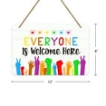 thumbnail image 6 of WaaHome Everyone is Welcome Here Door Sign 8"x12" Gay Lesbian LGBT Pride Rainbow Welcome Decor Sign for Home Wall Wreath Porch Front Door Decorations, 6 of 6