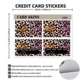 thumbnail image 2 of Credit Card Skin Stickers 4Pcs Colorful Leopard Print Debit Card Skin Stickers Removable Waterproof PVC Decal Cover Set, 2 of 6