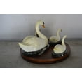 thumbnail image 6 of Nifao Set of White Swans each on Mable Base bronze statue – Home Decor Sculpture, 9"L x 18"W x 15"H, 6 of 11