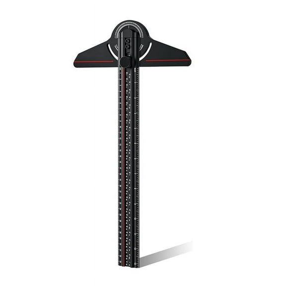 Angle Finder Protractor, with 13 Inch Woodworking Ruler black