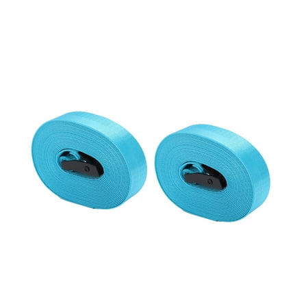 

2024 2pcs Tie Down Strap Black Zinc Alloy Press Buckle Sky Blue Bandage 25mm Tightening Rope5 Meter