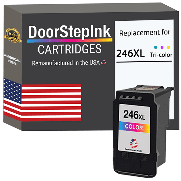 Remanufactured DoorStepInk High Yield Ink Cartridge for Canon CL-246XL Tri-Color