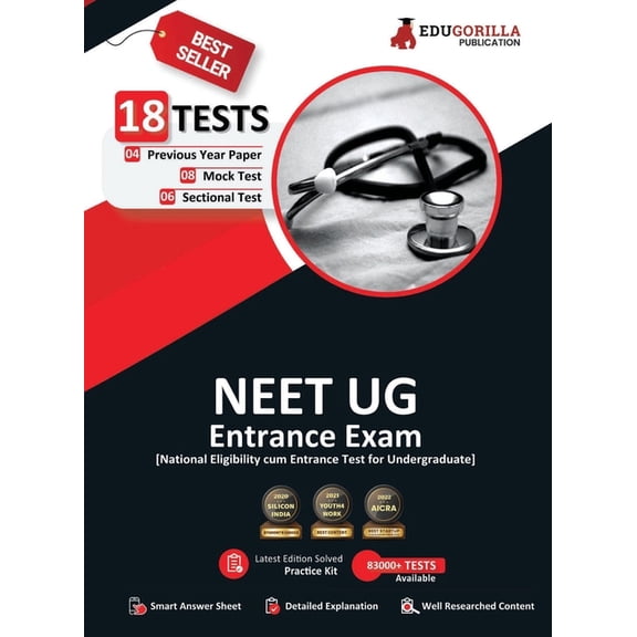 NEET UG Medical Entrance Exam 2025 - 8 Mock Tests, 6 Sectional Tests and 4 Previous Year Papers (2500 Solved Questions) , (Paperback)