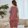 thumbnail image 3 of POINTERTECK Ladies Solid Color Plus Size Pajamas Nightgown Red XL, 3 of 9