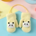 thumbnail image 2 of Yanyanz Gloves Mittens, Kid's Winter Gloves Children Stretchy Warm Gloves Boys Or Girls Knit Gloves, Gloves Yellow One Size, 2 of 8